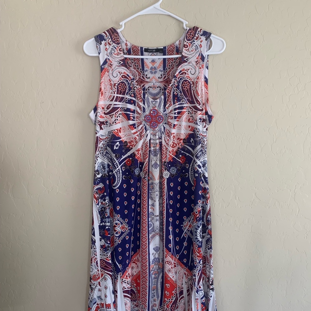Paisley Print Sleeveless Dress Apt 9 Size L